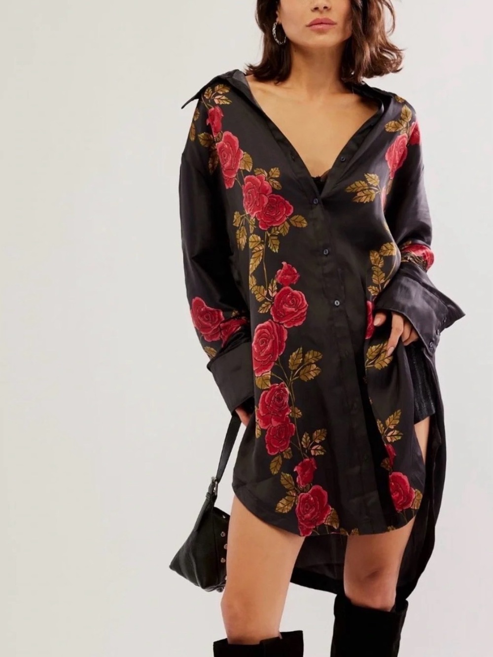 Free People off the vine button down
